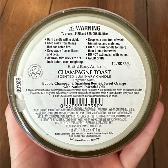 Bath & Body Works Champagne Toast Candle - Picture 6 of 7